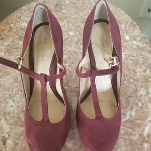 Maroon colored Gianni Bini stiletto pump